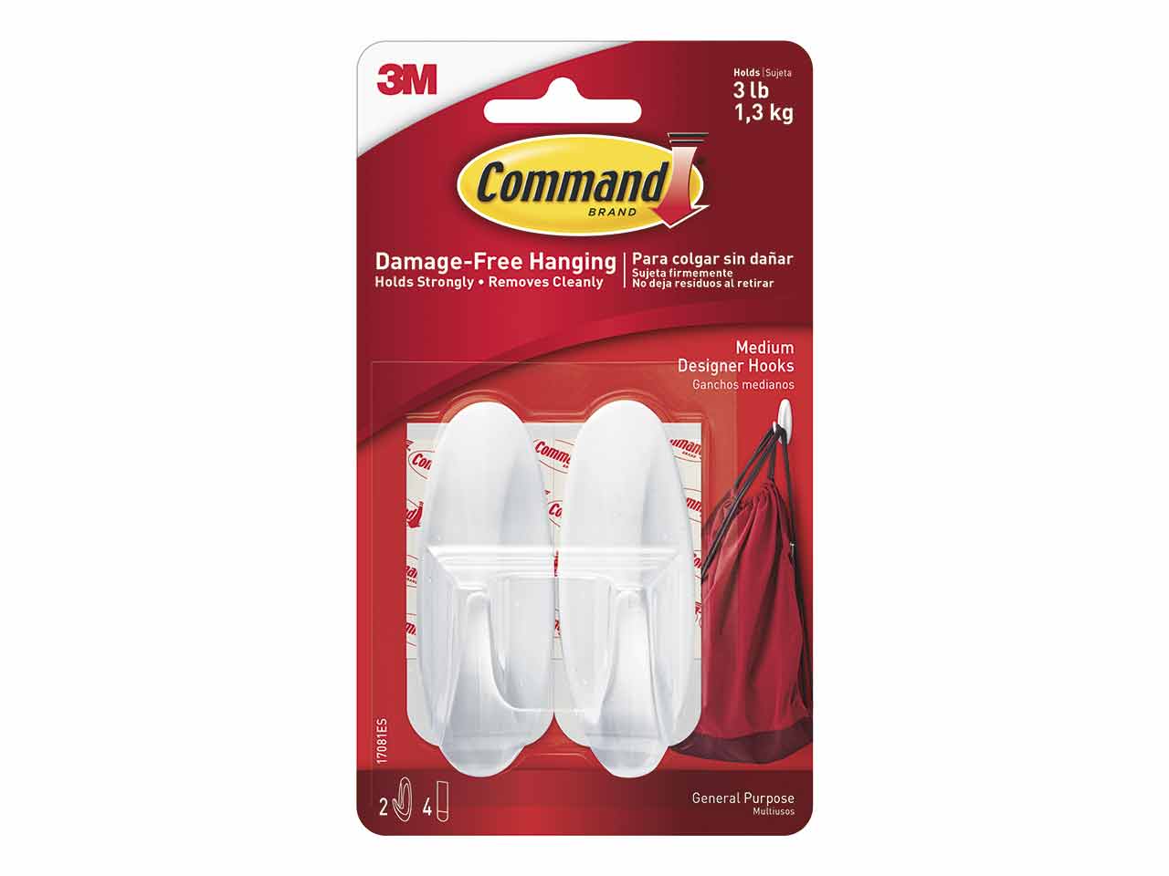 SUFERSA GANCHO MEDIANO COMMAND (2 gancho+4 tiras.M)